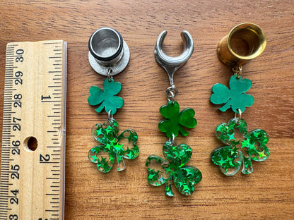 Gold or Silver Shamrock Clovers