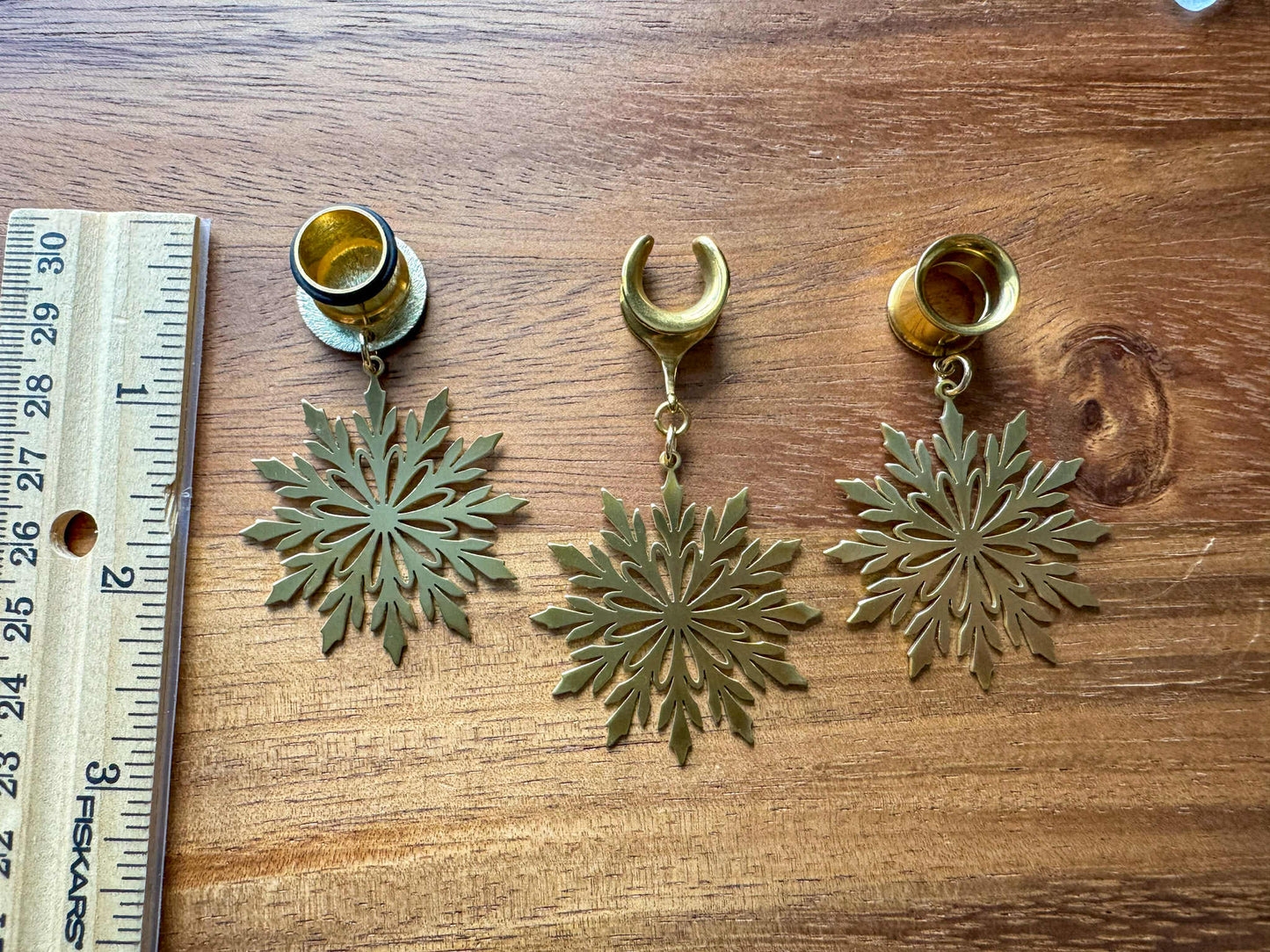 Golden Steel Snowflakes