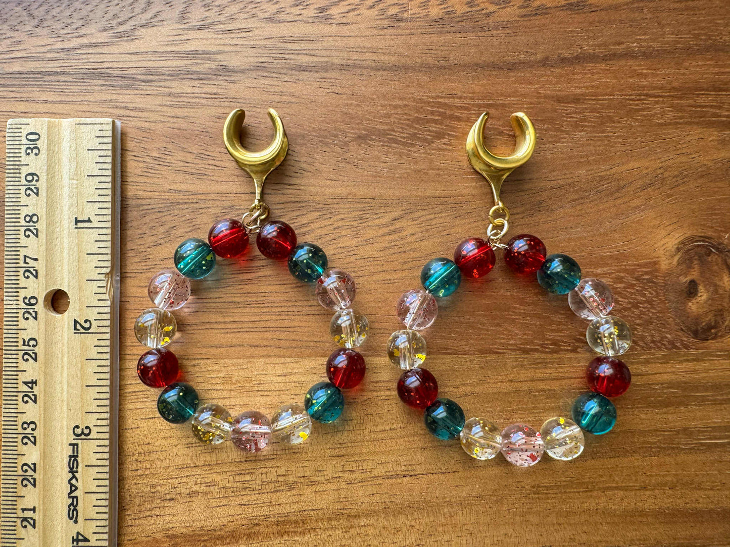 Holiday Beaded Hoops