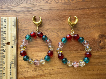 Holiday Beaded Hoops