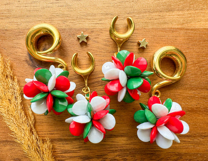 Holiday Ornament Drops Plug Earrings