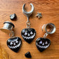 Jack O Lantern Hearts Plug Earrings