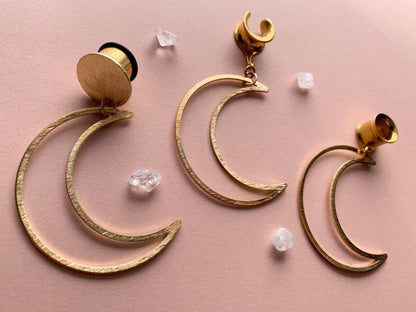 Large Brushed Gold Moons