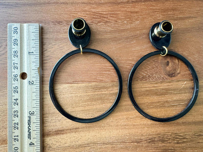 Large Black Acetate Hoops