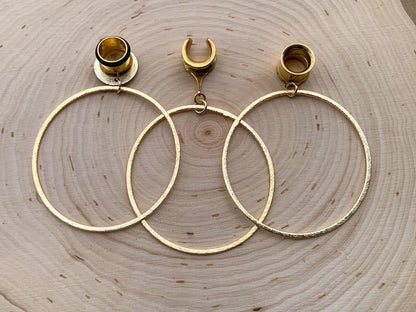 Large Gold Brushed Hoops