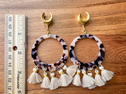 Large Tortoiseshell Boho Hoops