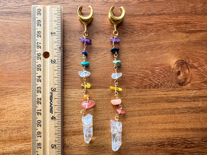 Long Rainbow Crystal Dangles