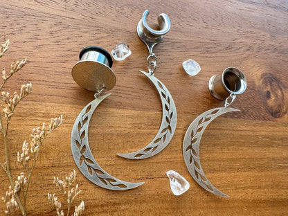 'Lunar Leaves' Moon Dangles