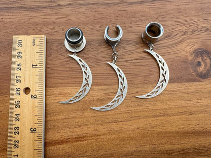 'Lunar Leaves' Moon Dangles