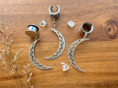 'Lunar Leaves' Moon Dangles