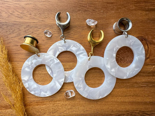 Marble Hoop Dangles