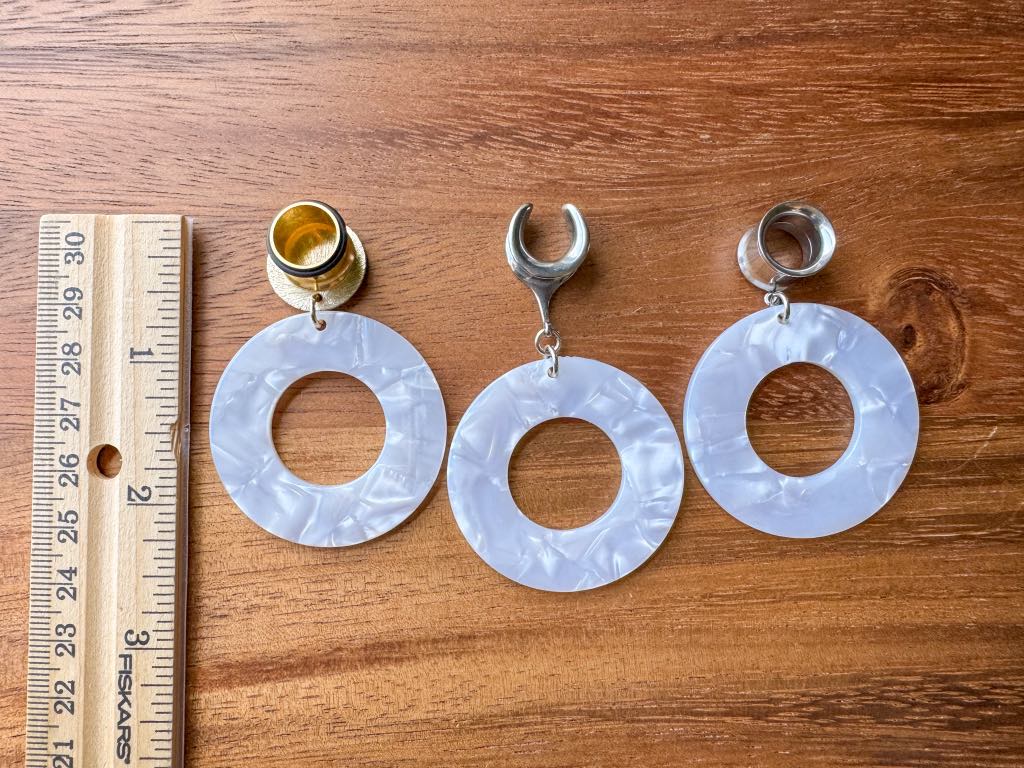 Marble Hoop Dangles