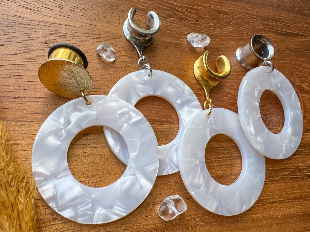 Marble Hoop Dangles