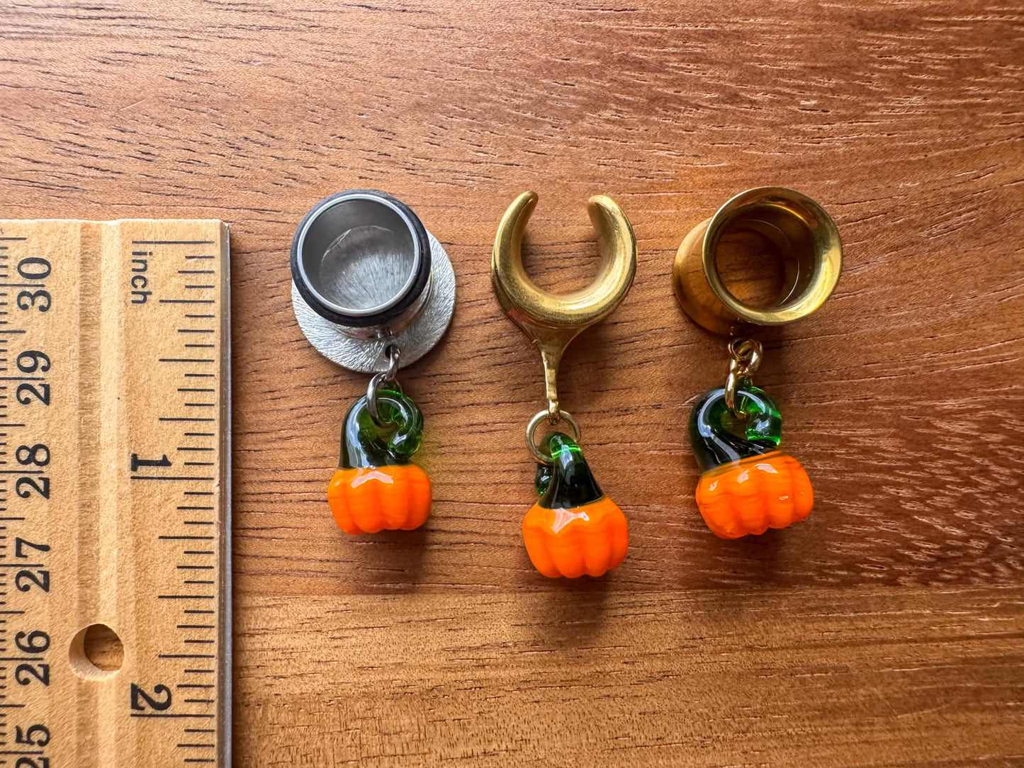 Mini Glass Pumpkin Dangles
