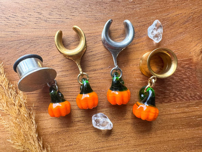 Mini Glass Pumpkin Dangles