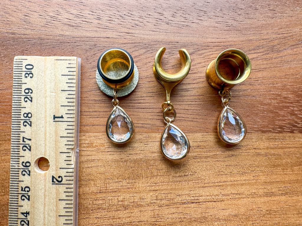 Mini Gold Glass Drops