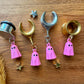 Mini Pink Ghosts Plug Earrings