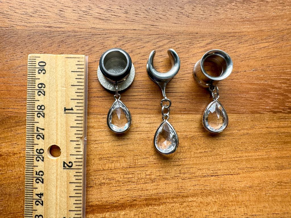 Mini Silver Glass Drops
