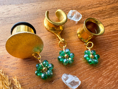 Mini Springtime Beaded Flowers Plug Earrings