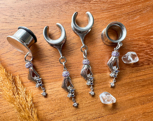 Mini Touch the Stars Dangles Plug Earrings