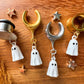 Mini White Ghosts Plug Earrings