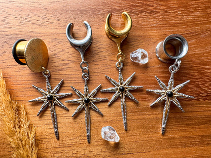 Mixed Metal North Stars Plug Earrings.jpg