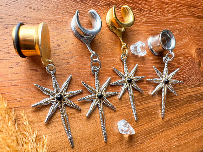 Mixed Metal North Stars Plug Earrings.jpg