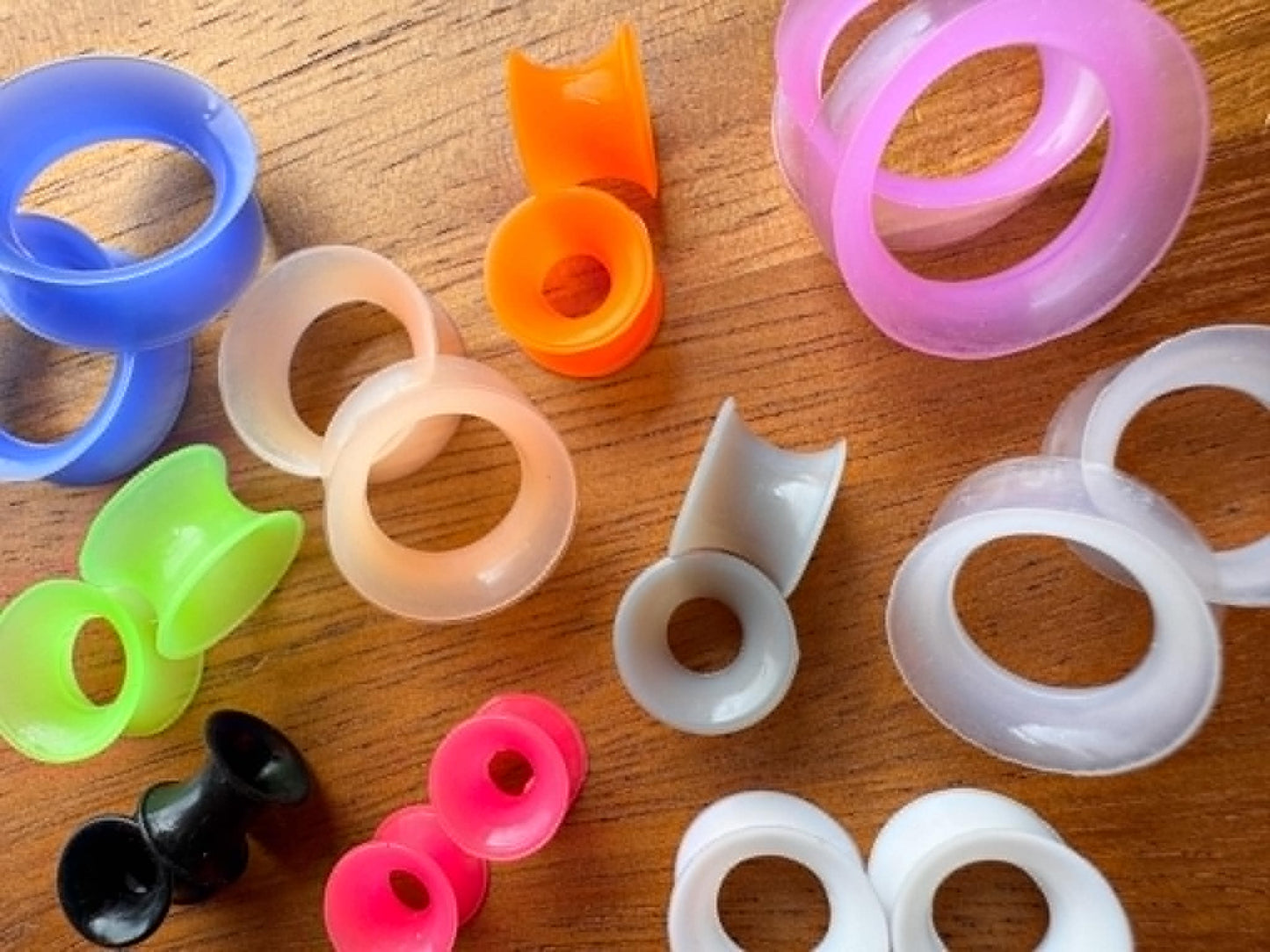 Multicolor Silicone Tunnels Plug Earrings