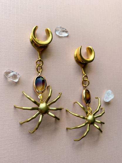 Ombre Beaded Spider Dangles