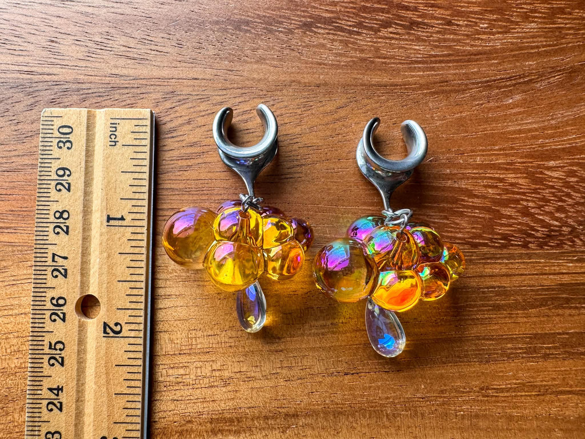 Orange & Silver Iridescent Rainclouds