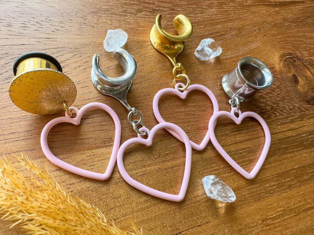 Pink Enamel Hearts