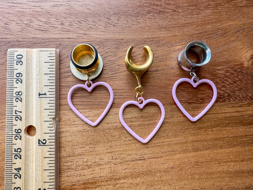 Pink Enamel Hearts