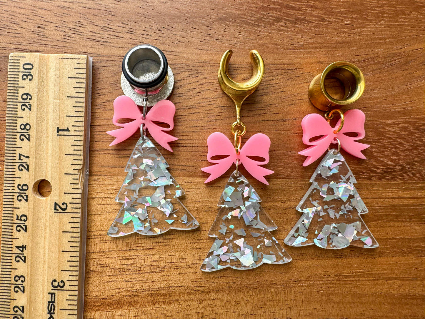 Pink & Silver Confetti Trees