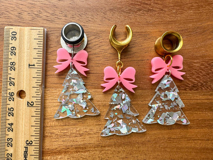 Pink & Silver Confetti Trees