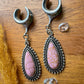 Pink Stoned Antique Silver Tears