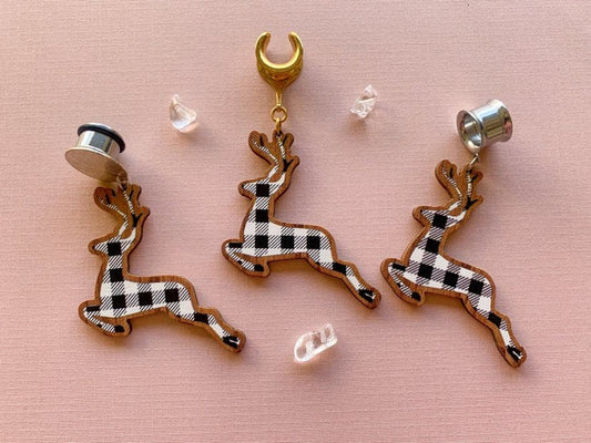 Plaid Prancing Reindeer