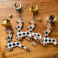 Plaid Prancing Reindeer Plug Earrings