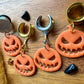 Polymer Clay Jack O Lanterns Plug Earrings