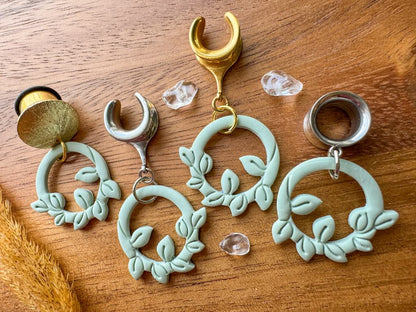 Polymer Clay Vine Hoops