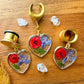 "Preserved Petals" Hearts Plug Earrings