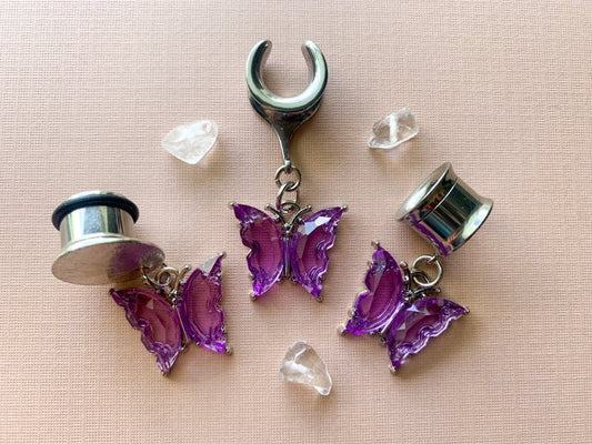 Purple And Silver Butterflies