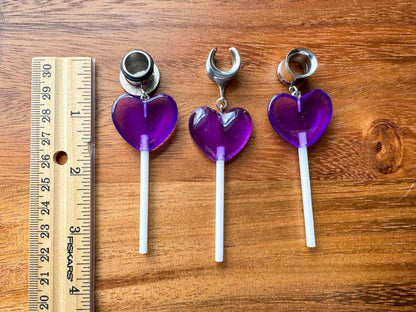 Purple Heart Lollipops