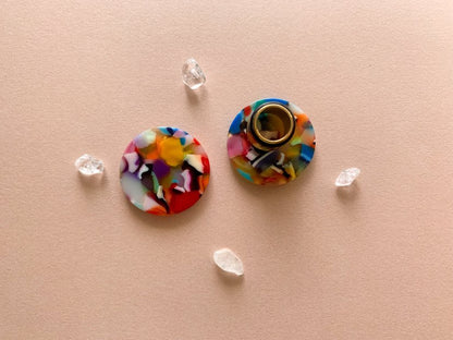 Rainbow Marble Studs