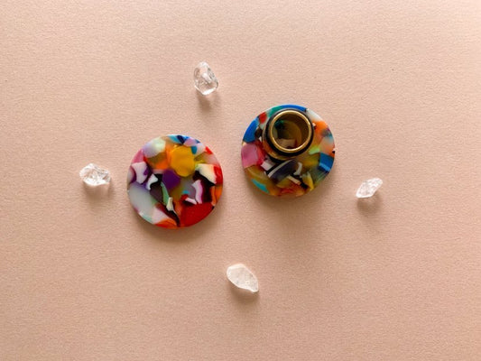 Rainbow Marble Studs