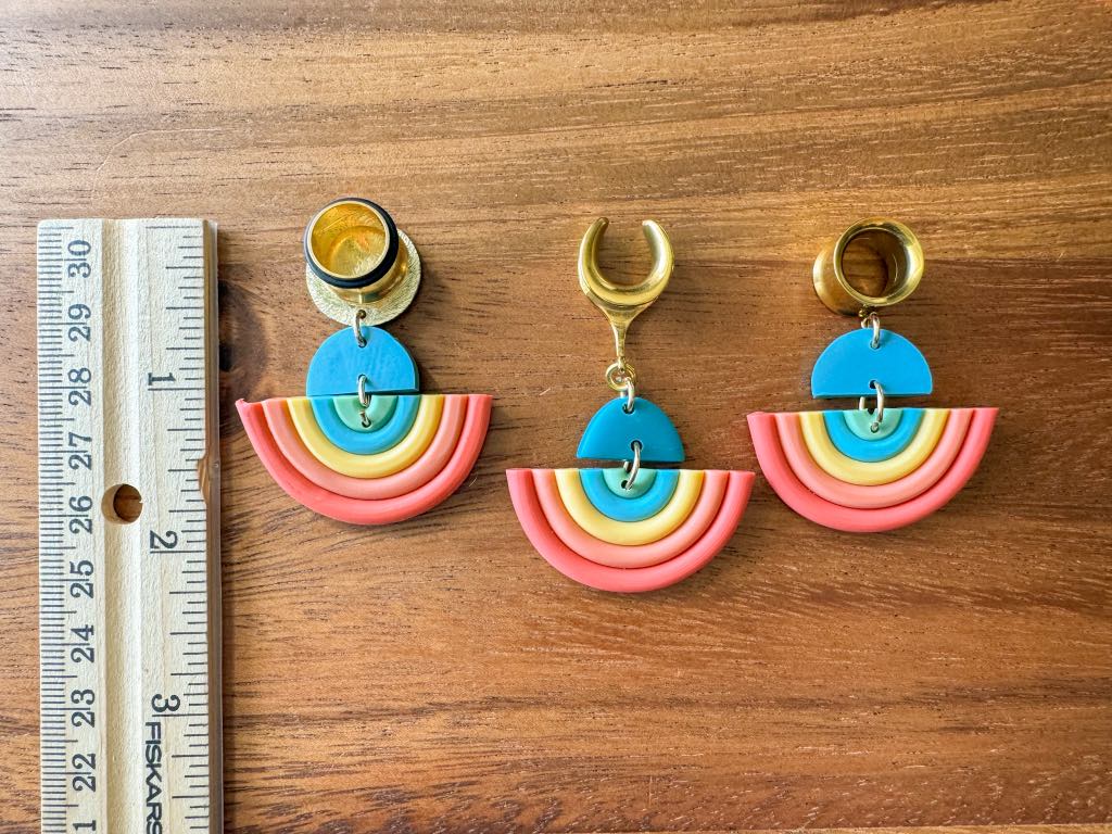 Rainbow Pride Polymer Clay Dangles