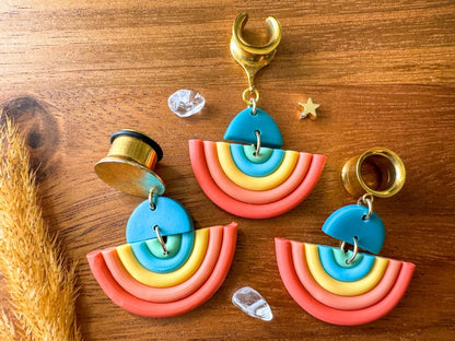Rainbow Pride Polymer Clay Dangles