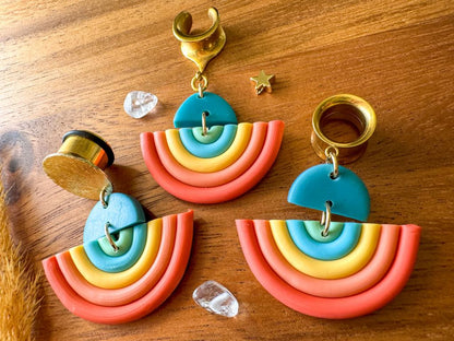 Rainbow Pride Polymer Clay Dangles