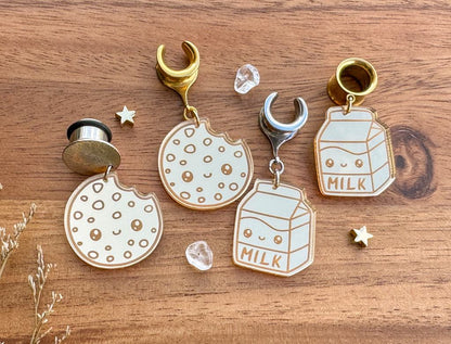 "Santa's Treats" Reflective Gold Milk & Cookies