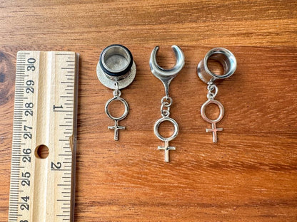 Rhodium Plated Female Symbol