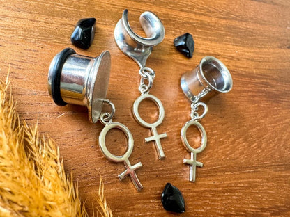 Rhodium Plated Female Symbol